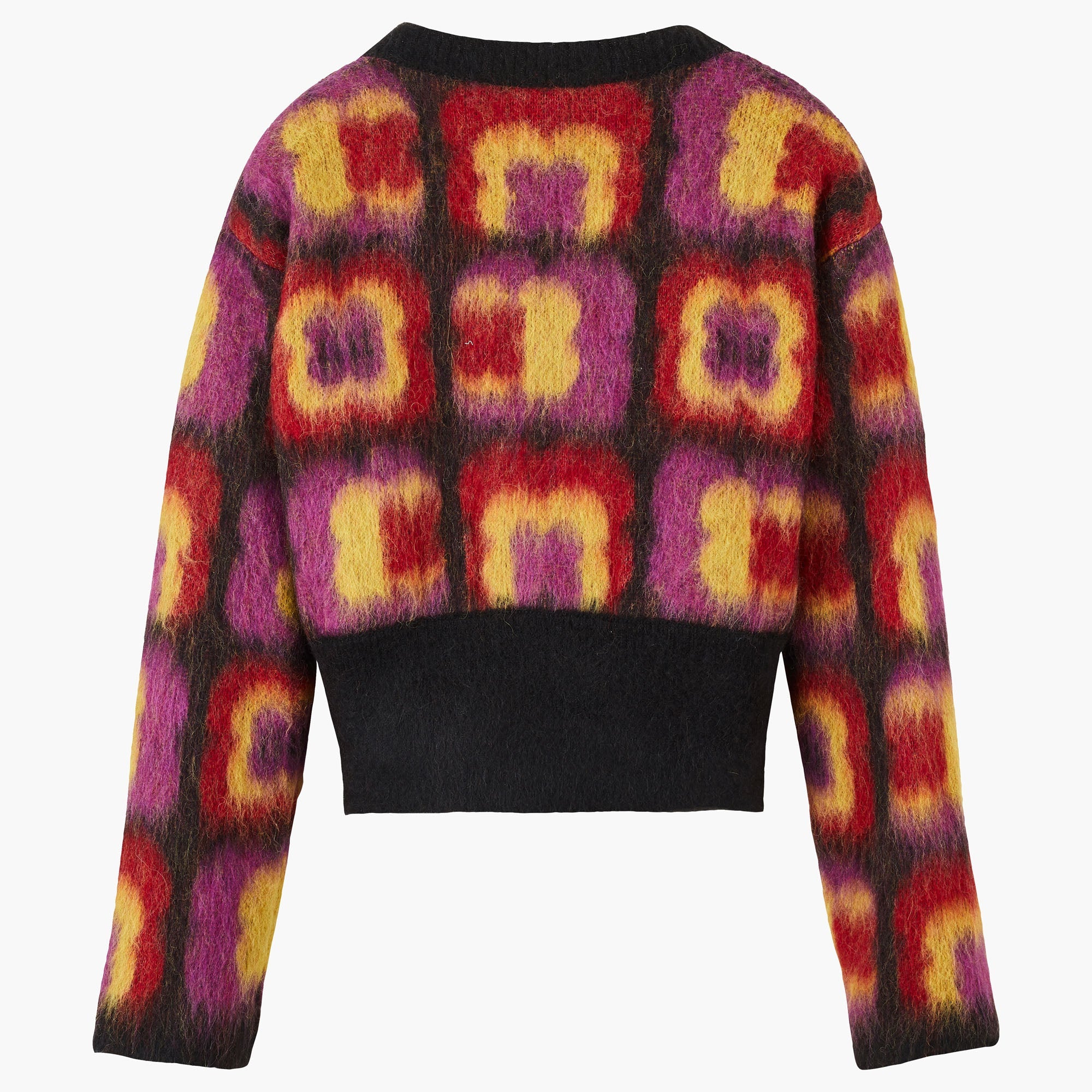 Cardigan à motifs jacquard trèfles en alpaga - Multicolor