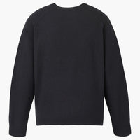 Pull à fleurs en relief - Noir