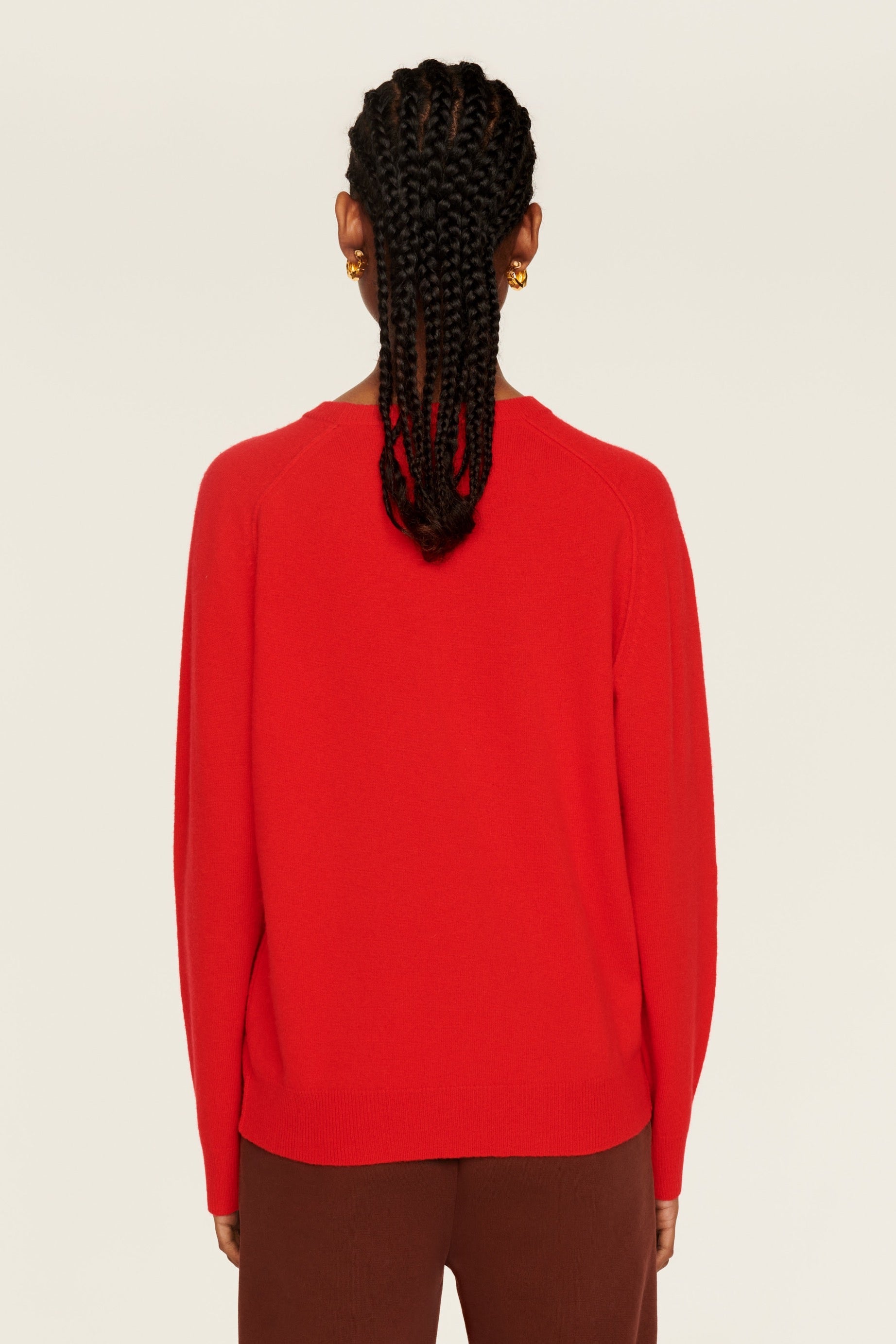 Pull à fleurs en relief - Rouge