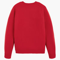 Pull à fleurs en relief - Rouge