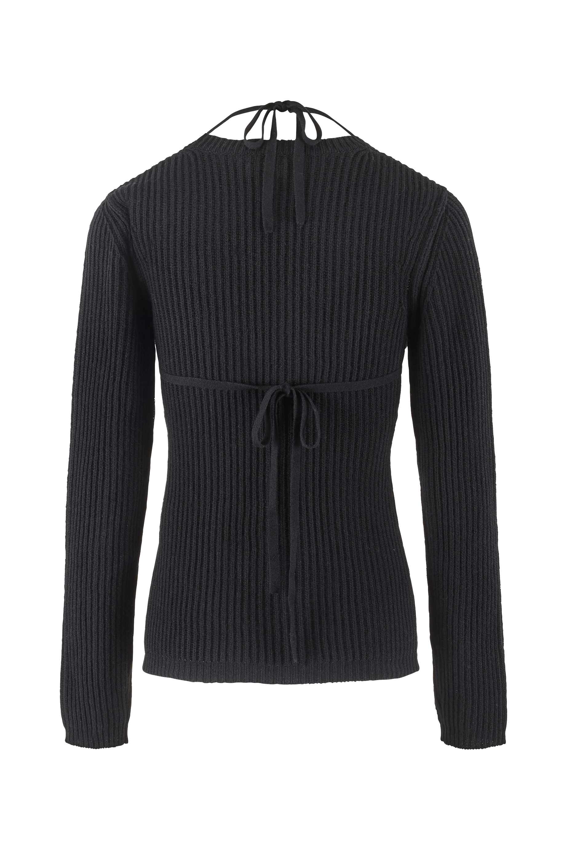 Pull à fleurs en laine - Noir