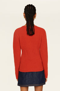 Pull à fleurs en laine - Noir