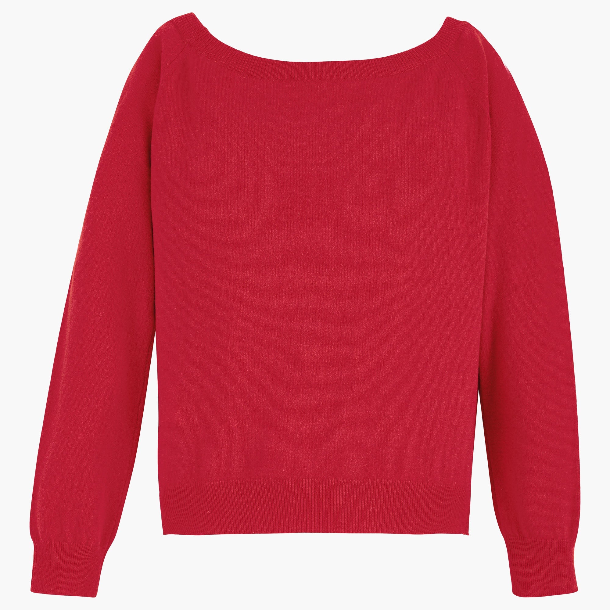 Pull à fleur en relief en laine - Rouge