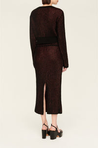 Jupe longue - Noir & Bronze