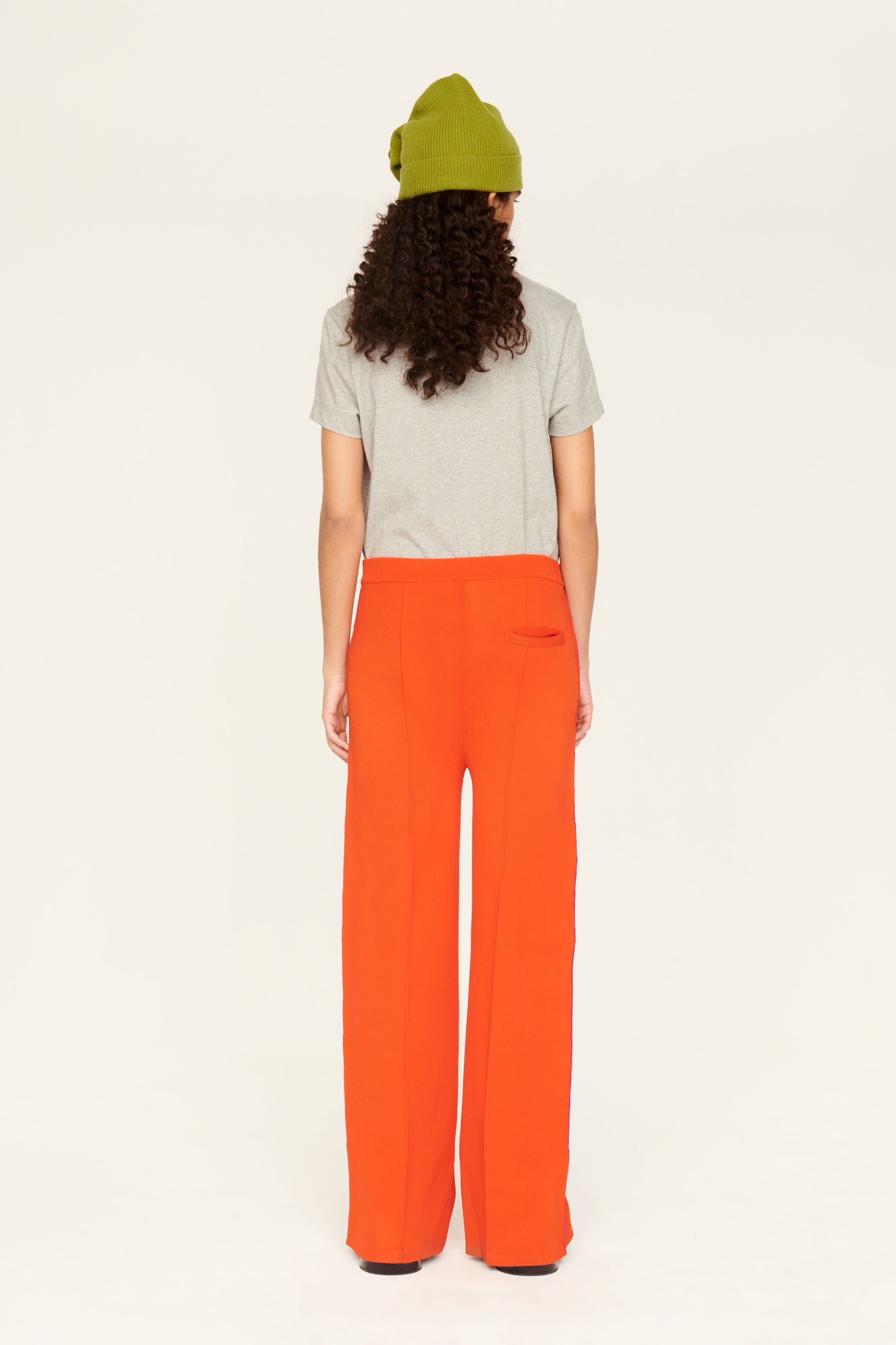 Pantalon coupe droite - Orange