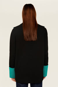 Veste tailleur bicolore - Noir