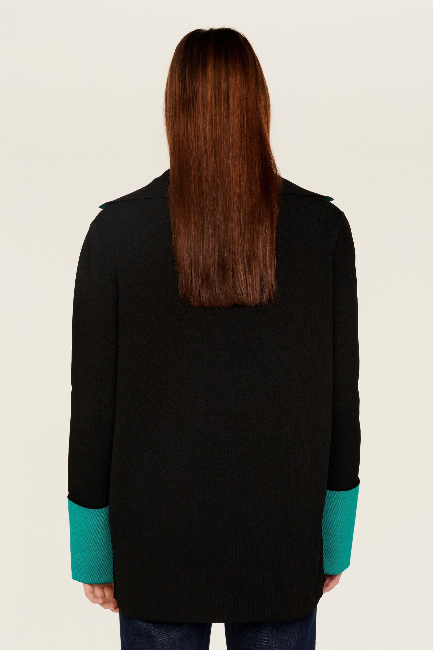 Veste tailleur bicolore - Noir