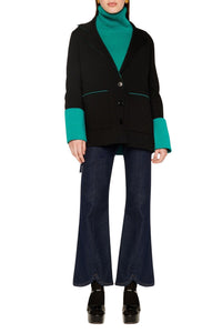 Veste tailleur bicolore - Noir