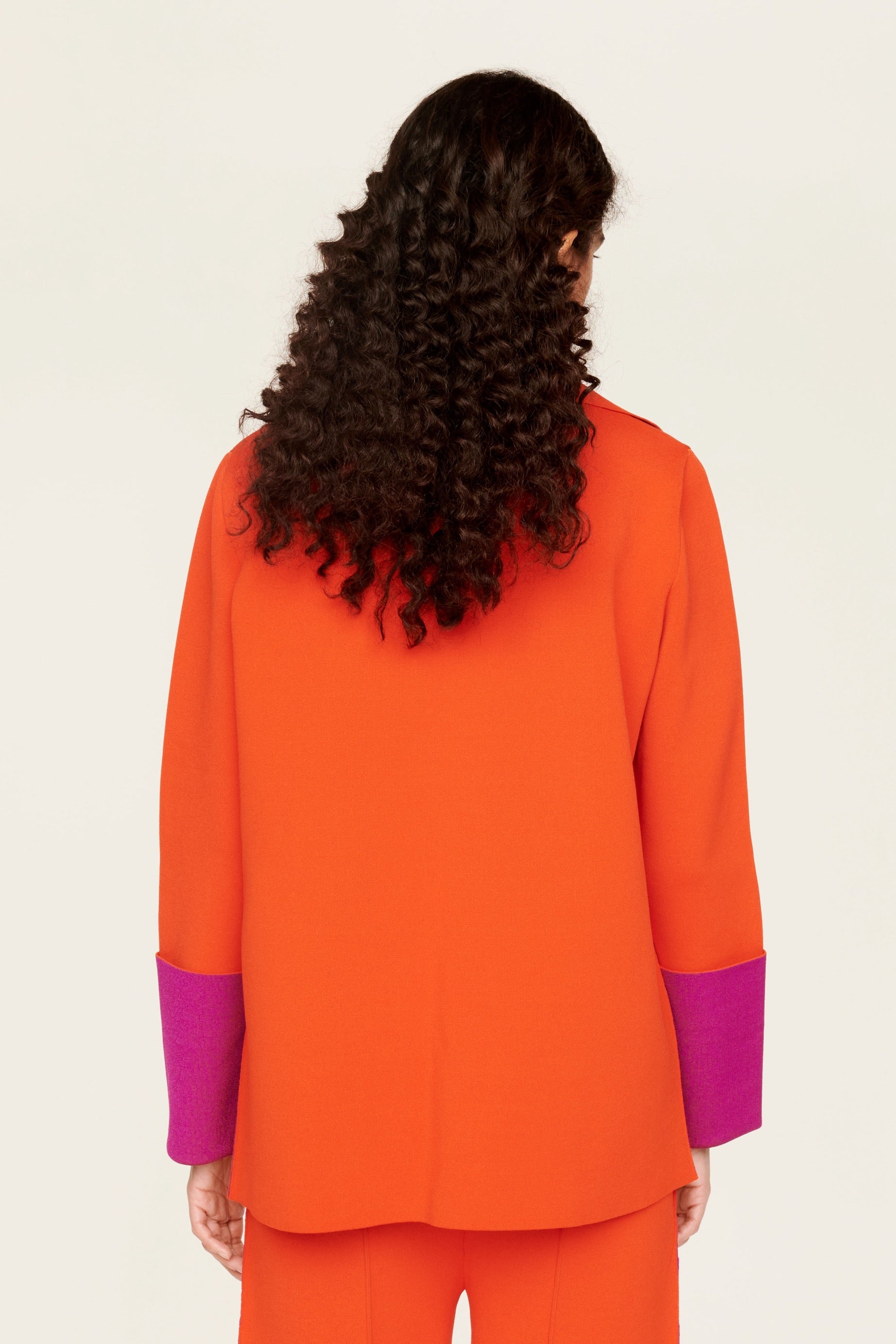 Veste tailleur bicolore - Orange