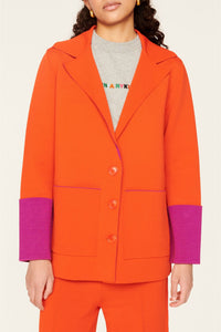 Veste tailleur bicolore - Orange