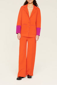Veste tailleur bicolore - Orange