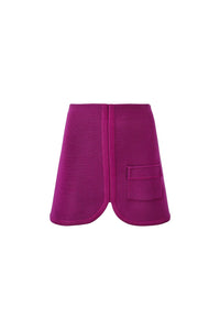 Mini-jupe Milano à échancrure centrale - Fuchsia