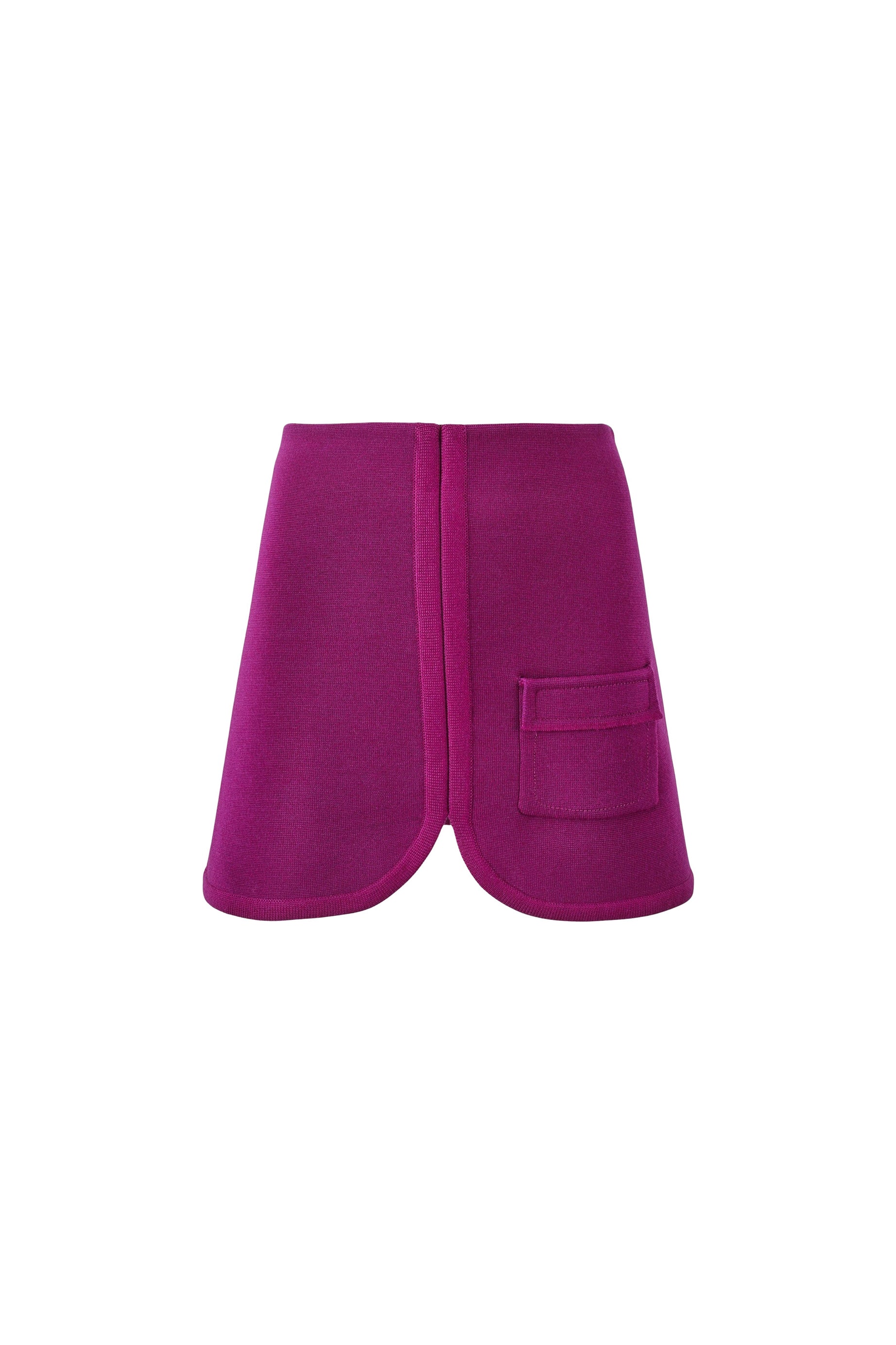 Mini-jupe Milano à échancrure centrale - Fuchsia