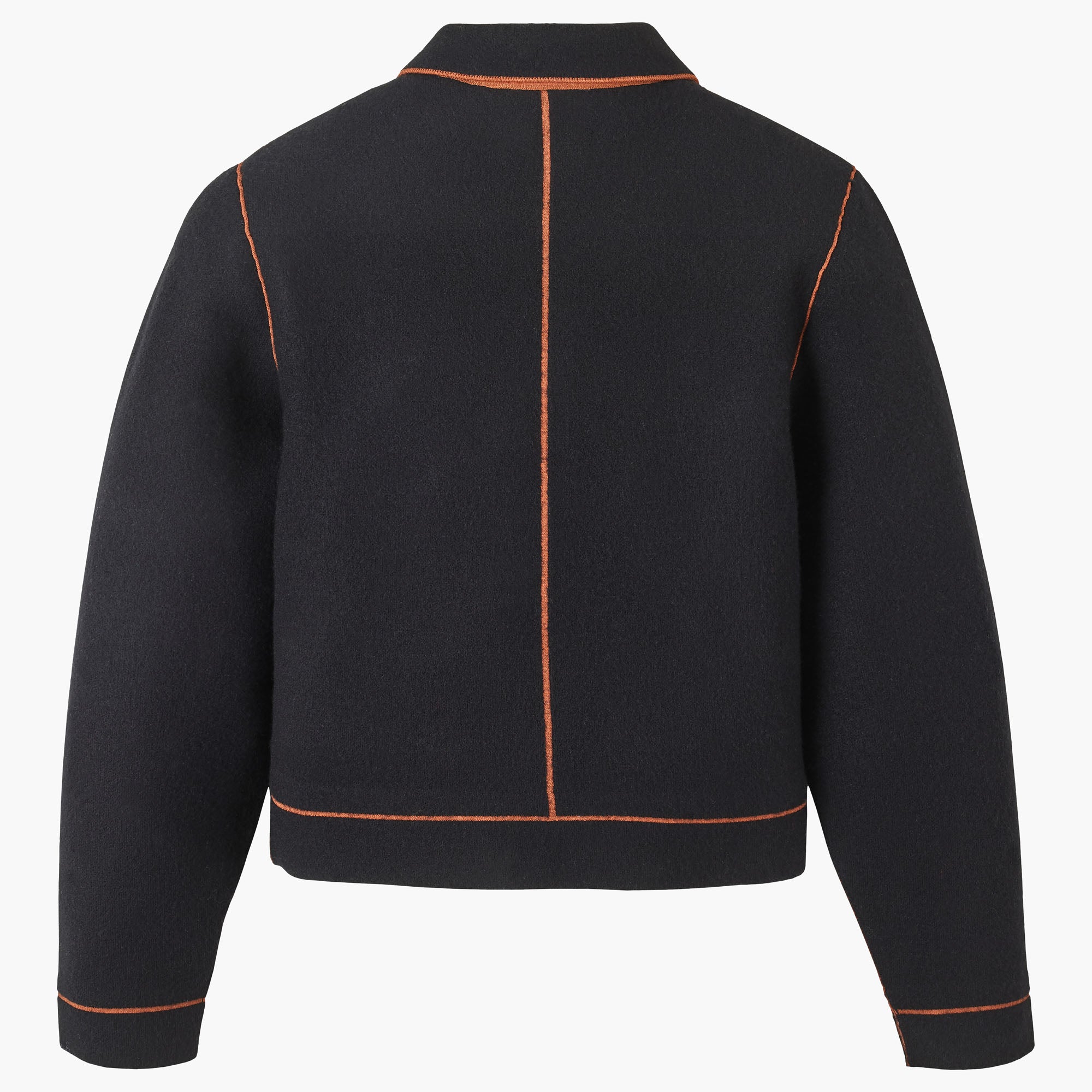 Veste à coutures contrastées en laine - Noir