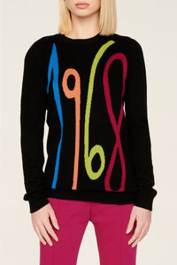 Pull Intarsia 1968 en laine - Noir