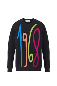 Pull Intarsia 1968 en laine - Noir