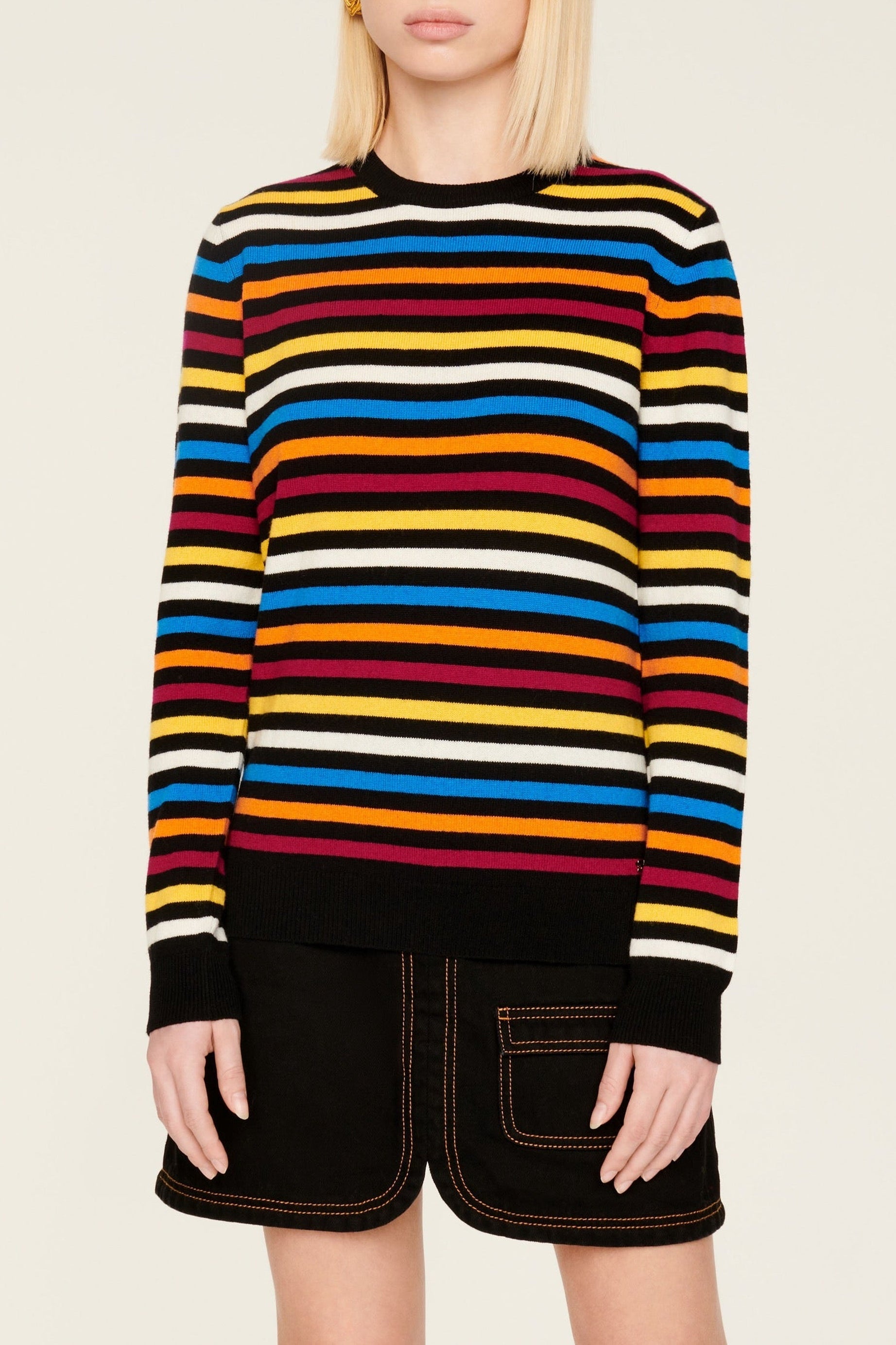 Pull à rayures en laine - Multicolor