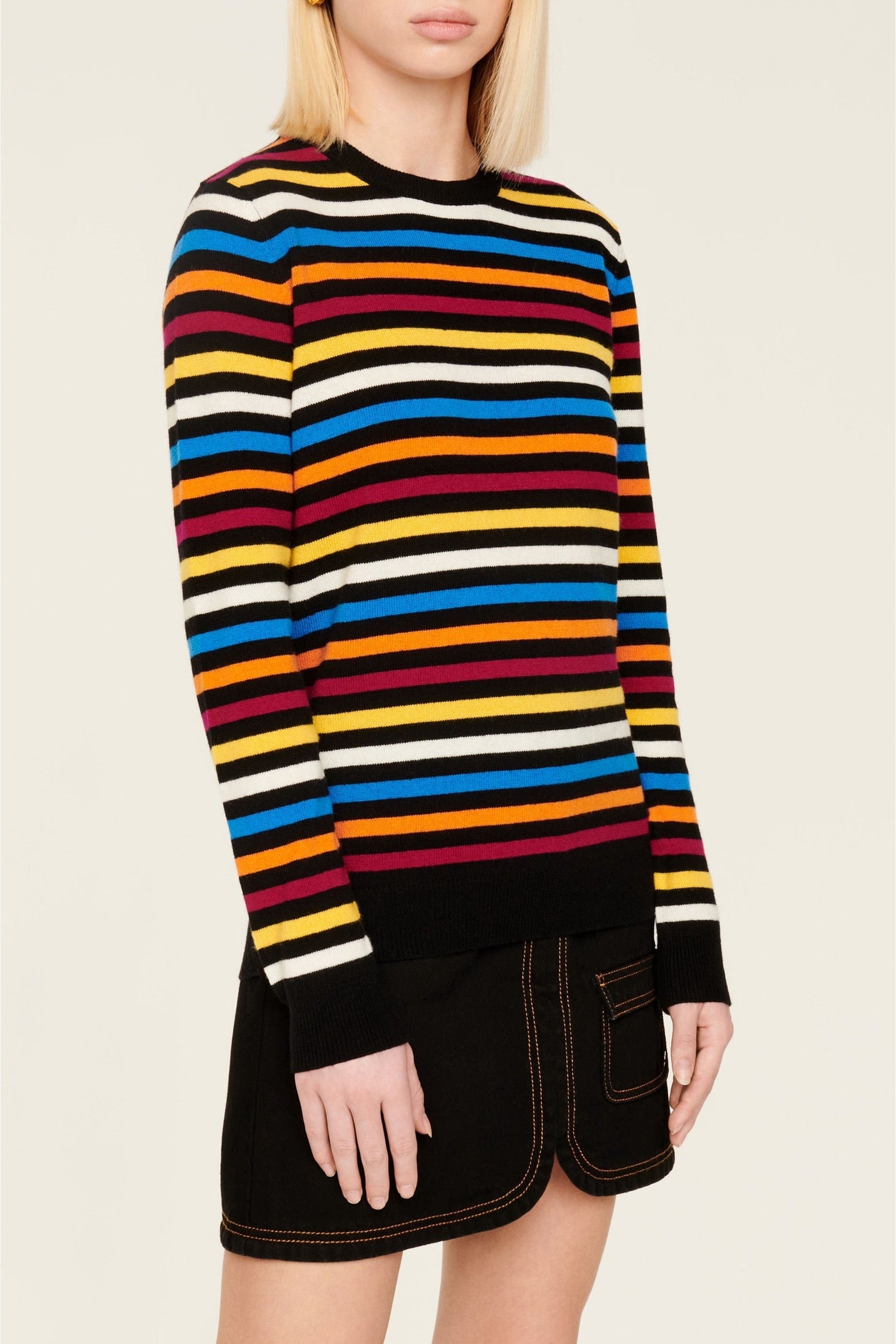 Pull à rayures en laine - Multicolor