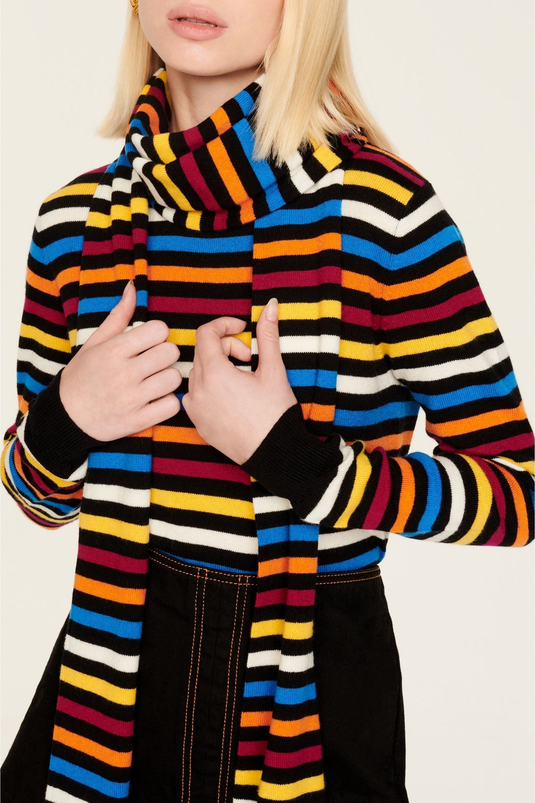 Pull à rayures en laine - Multicolor
