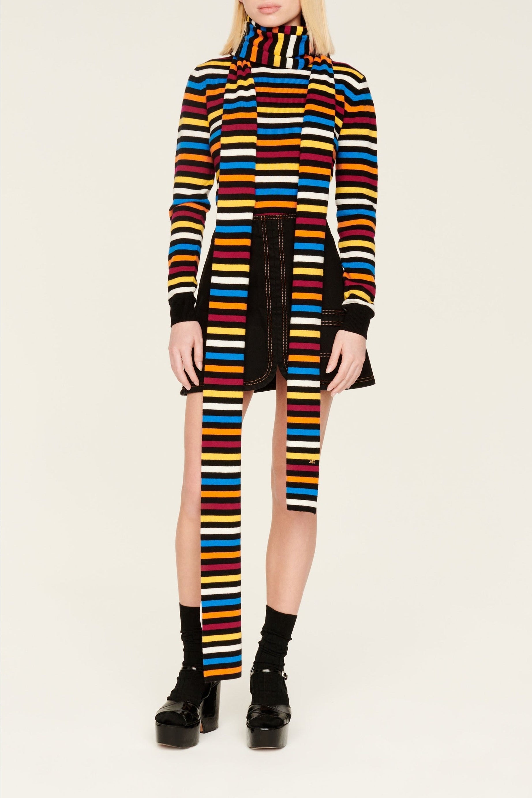 Pull à rayures en laine - Multicolor