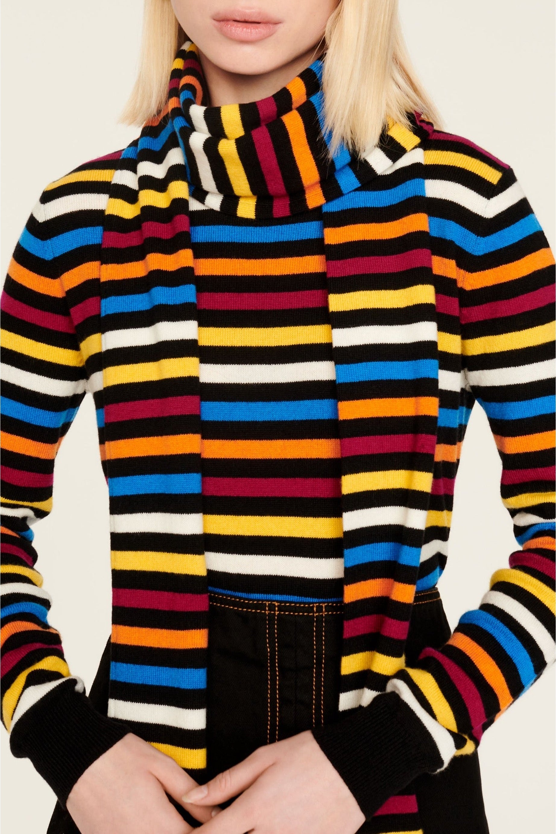 Pull à rayures en laine - Multicolor
