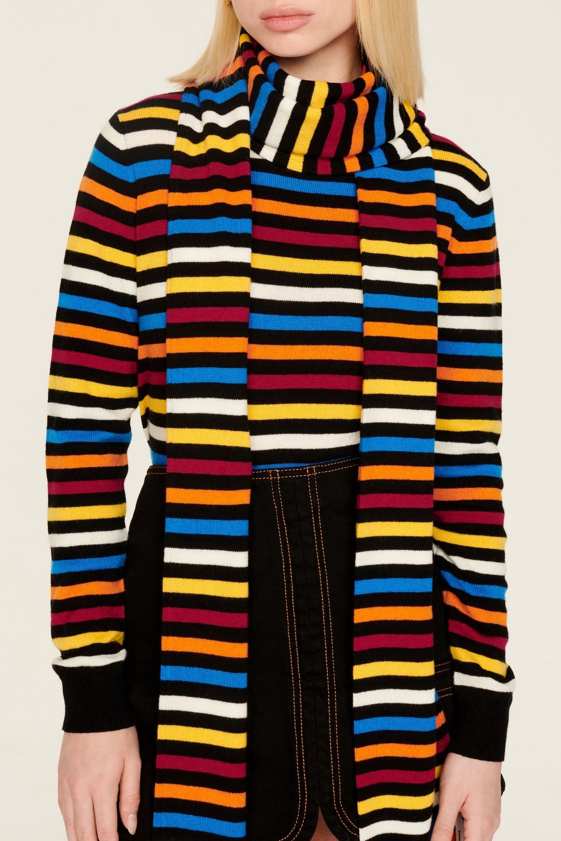 Pull à rayures en laine - Multicolor