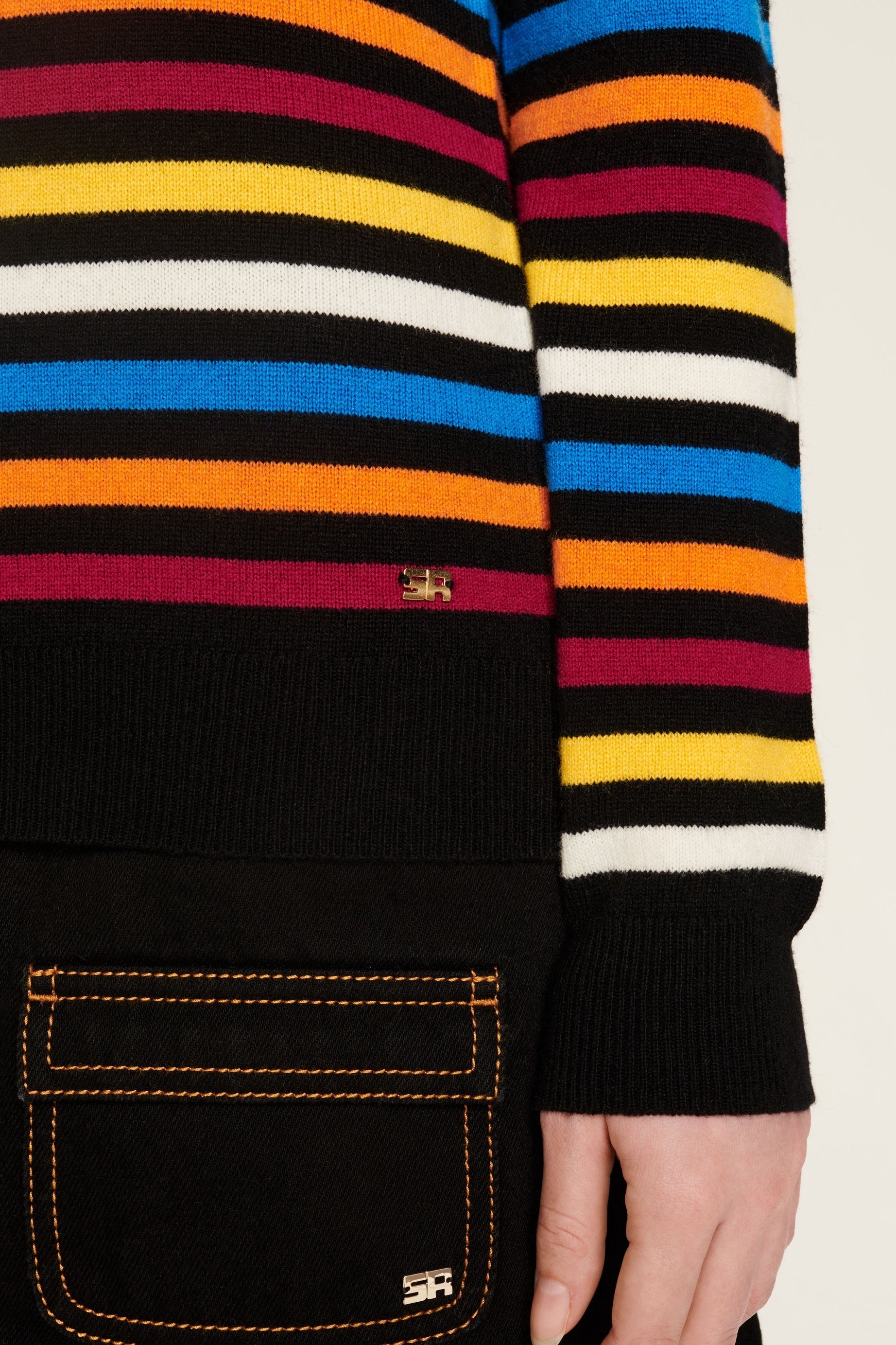 Pull à rayures en laine - Multicolor