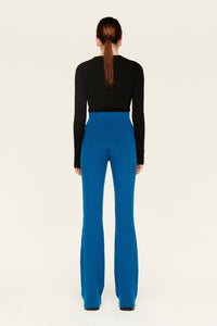 Pantalon tissu côtelé en laine - Bleu de Prusse