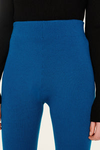 Pantalon tissu côtelé en laine - Bleu de Prusse