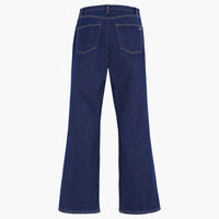 Pantalon en jean taille haute boutonné - Brut