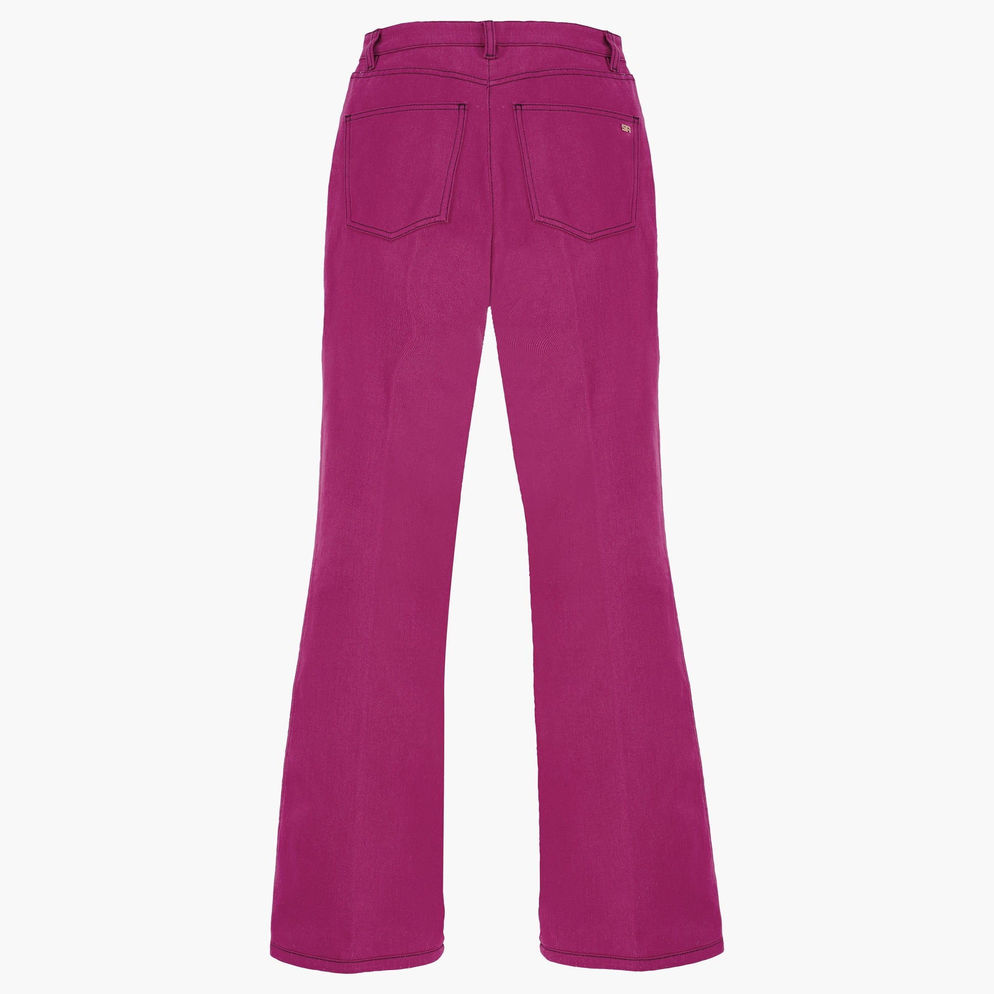 Pantalon en jean taille haute - Fuchsia