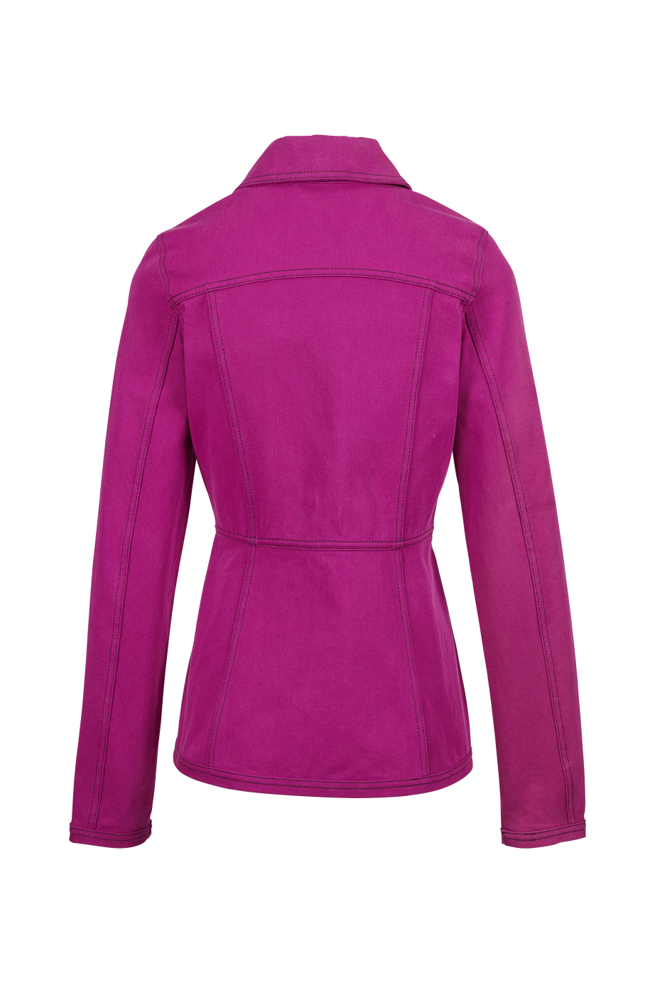 Veste coupe cintrée en jean - Fuchsia