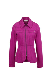 Veste coupe cintrée en jean - Fuchsia