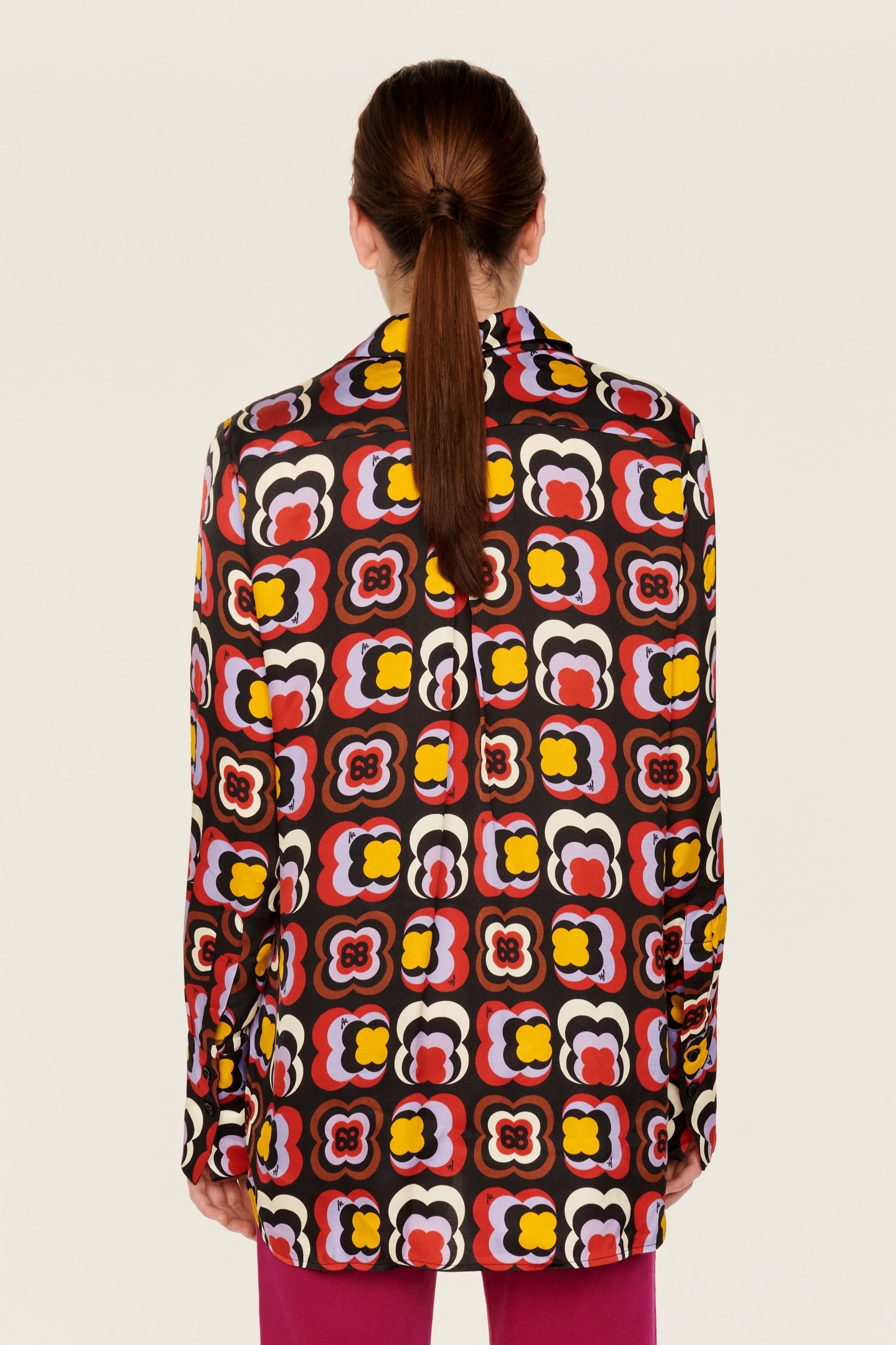 Chemise à motifs trèfles - Multicolor