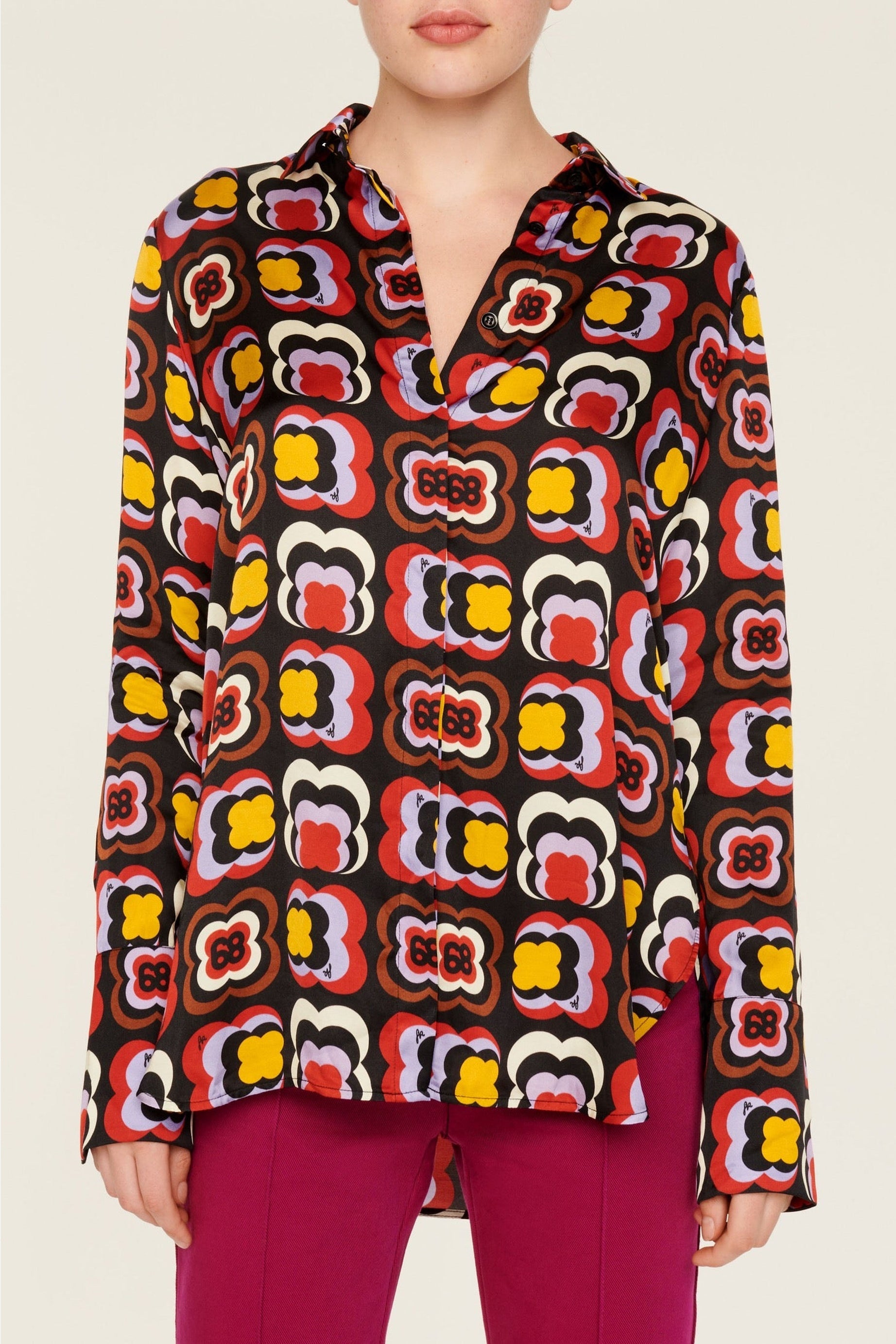 Chemise à motifs trèfles - Multicolor