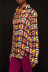 Chemise à motifs trèfles - Multicolor