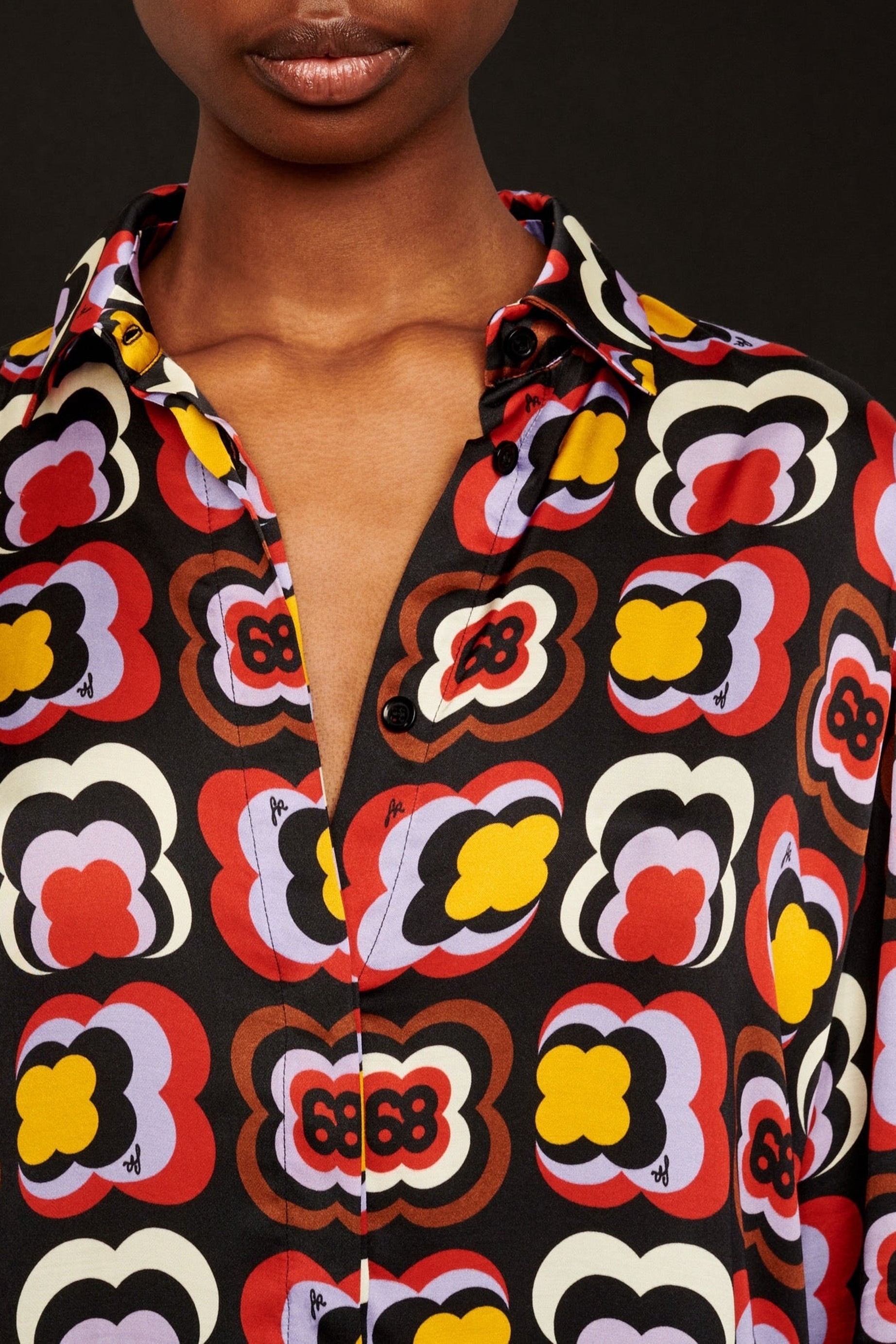 Chemise à motifs trèfles - Multicolor