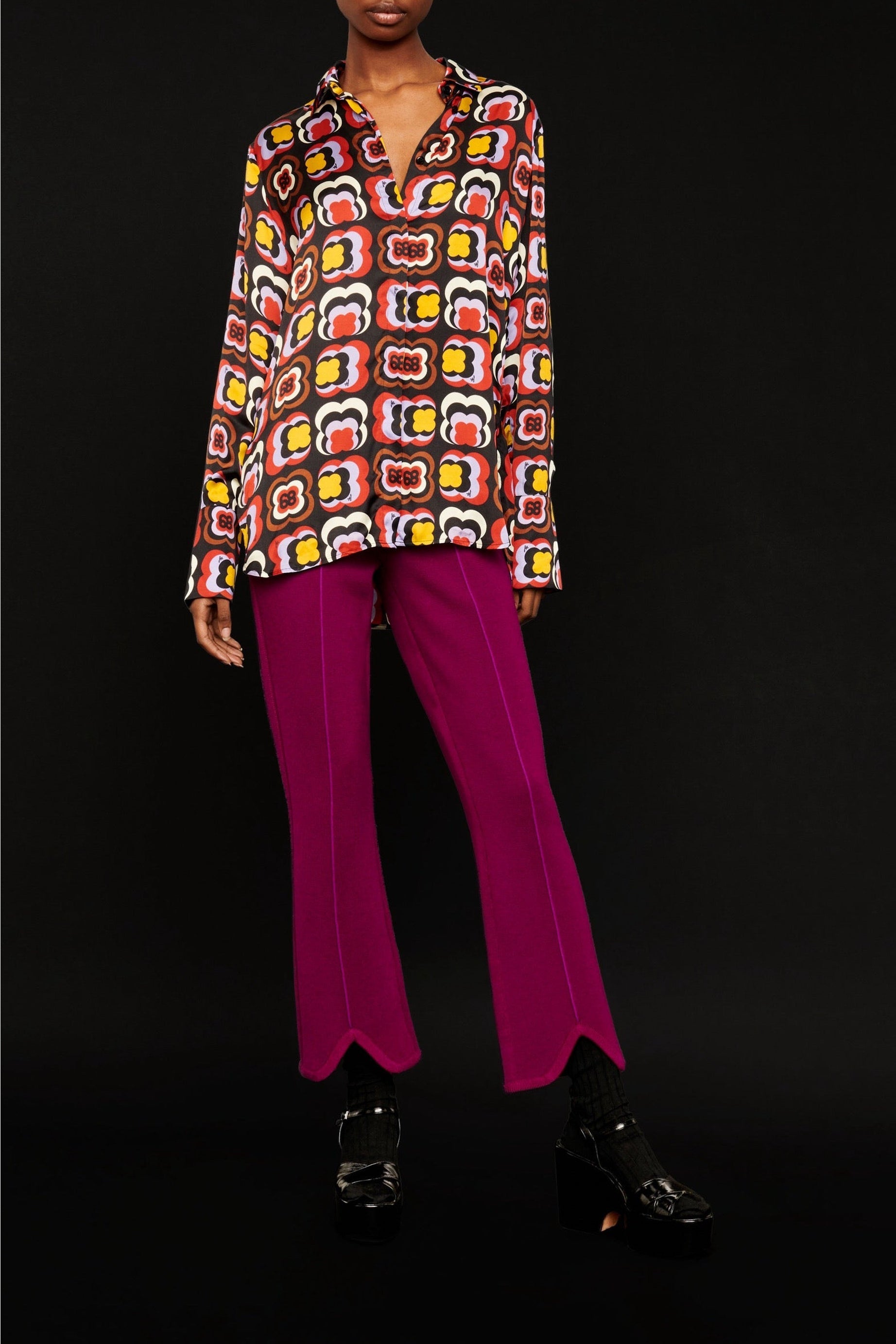 Chemise à motifs trèfles - Multicolor