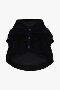 Hoodie à boutons pour chien - Noir