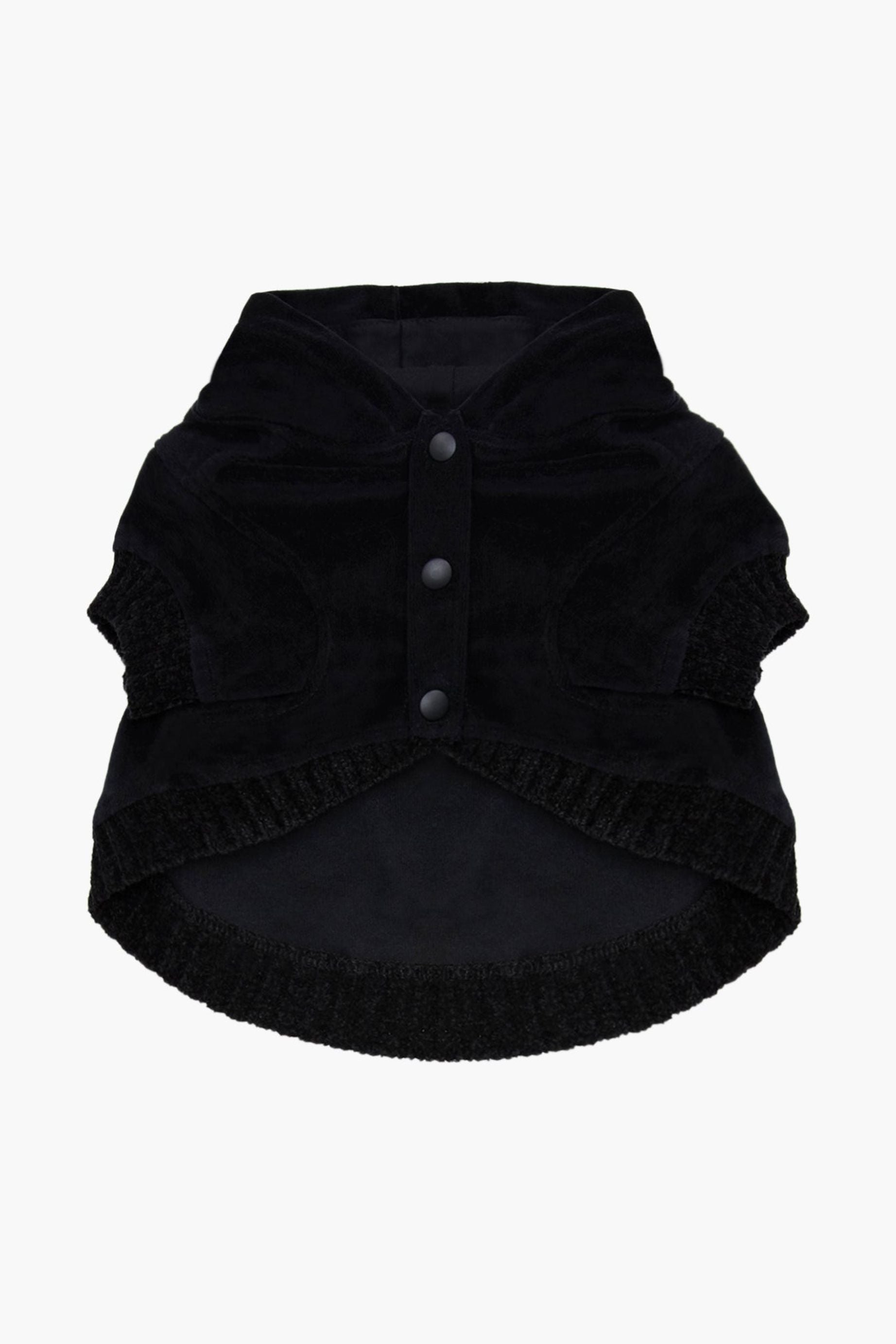 Hoodie à boutons pour chien - Noir