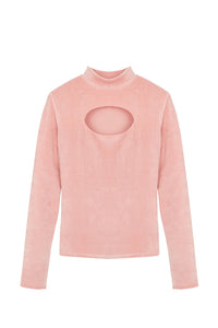 Top Goutte effet peau de pêche - Rose