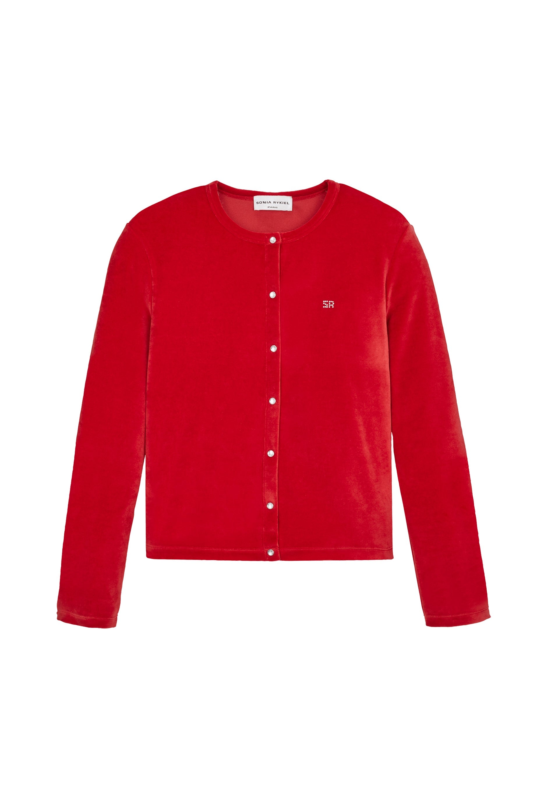 Cardigan velours - Rouge