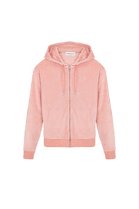 Hoodie effet peau de pêche - Rose