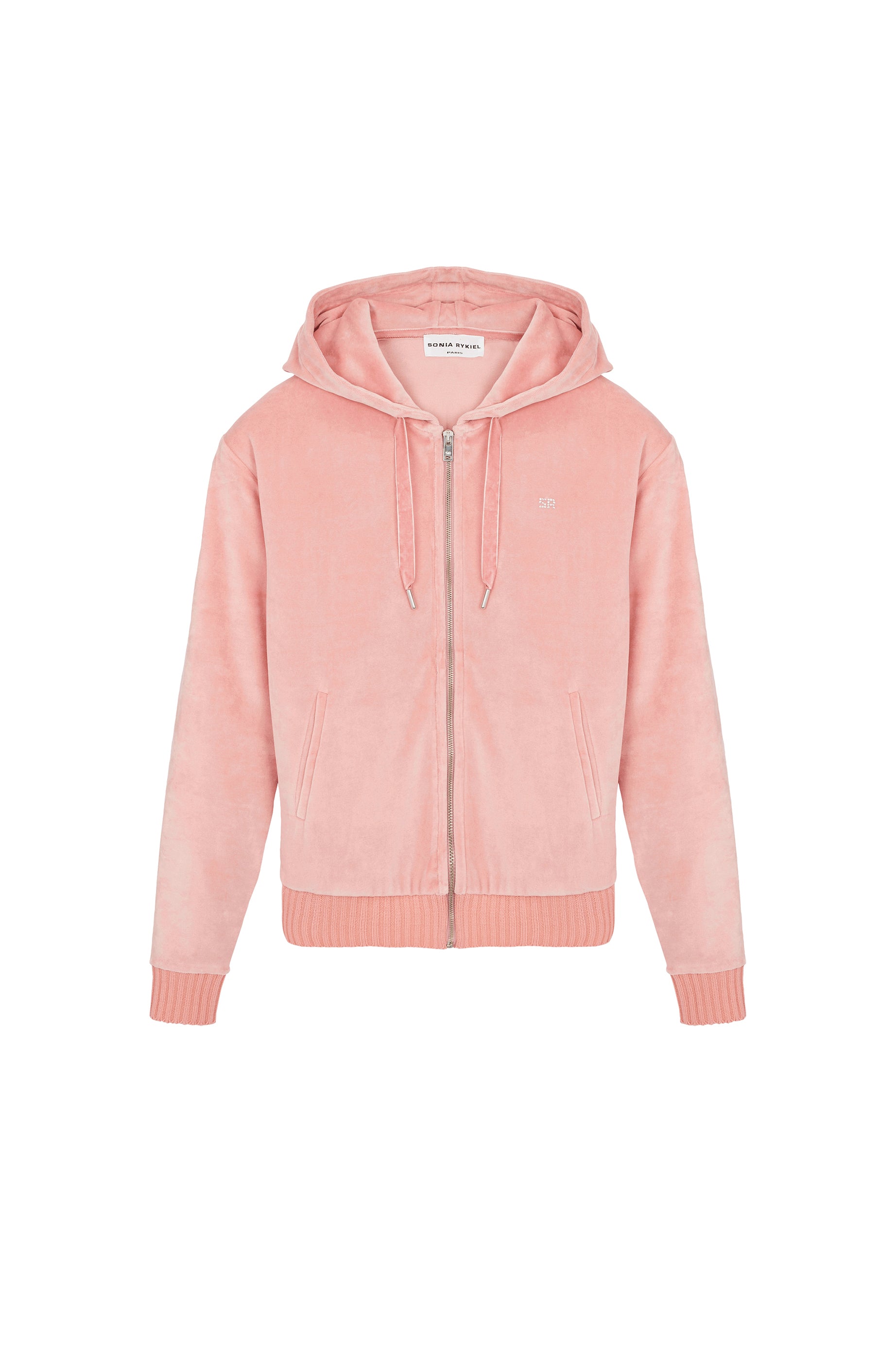 Hoodie effet peau de pêche - Rose