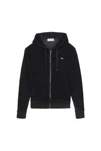 Hoodie effet peau de pêche - Noir