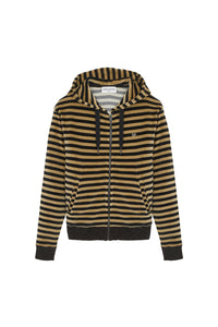 Hoodie effet peau de pêche - Noir & Kaki