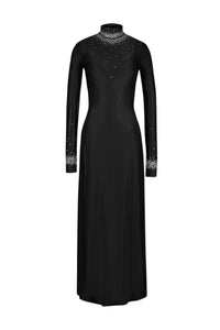 Robe longue à strass - Black