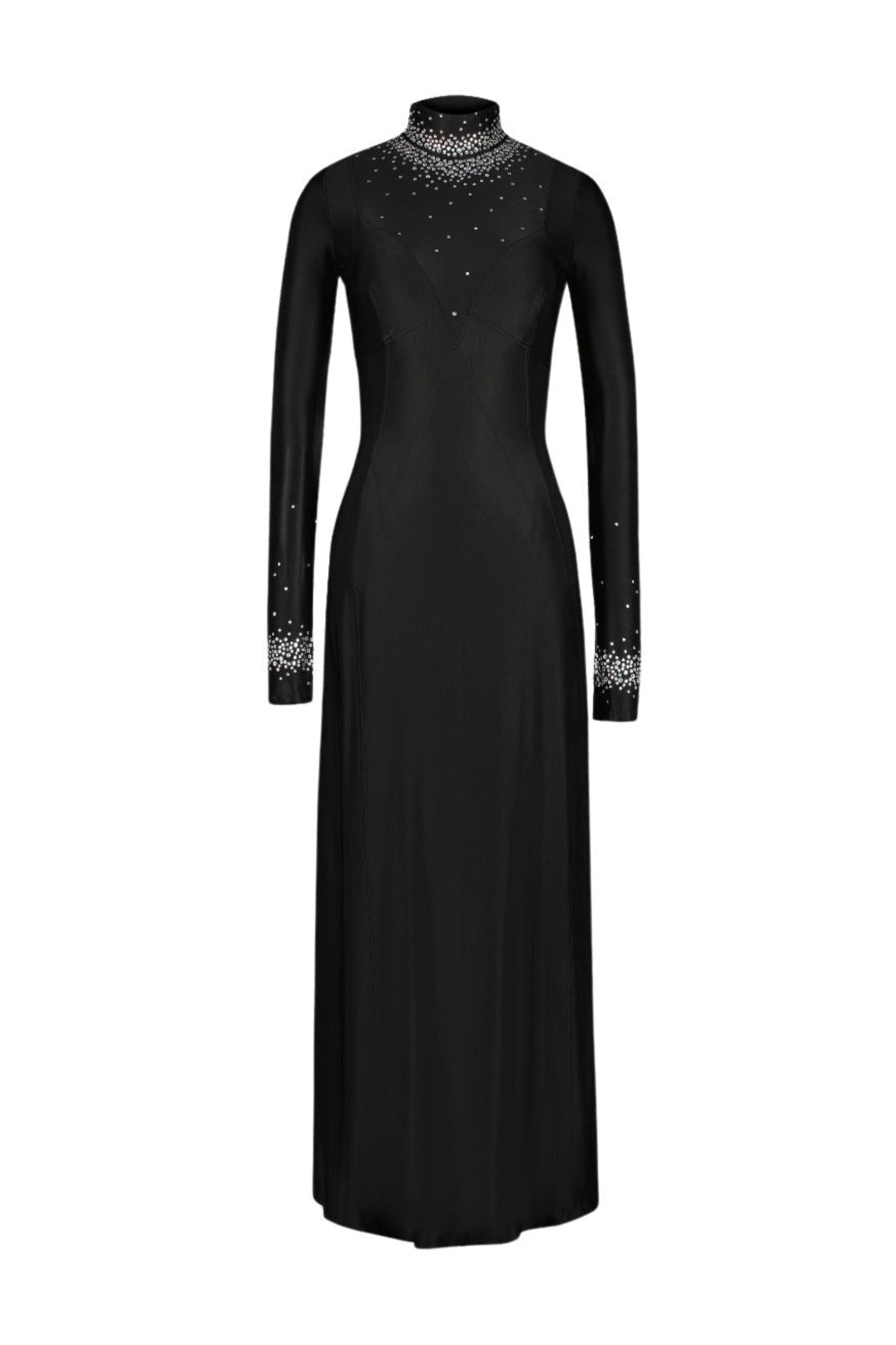 Robe longue à strass - Black