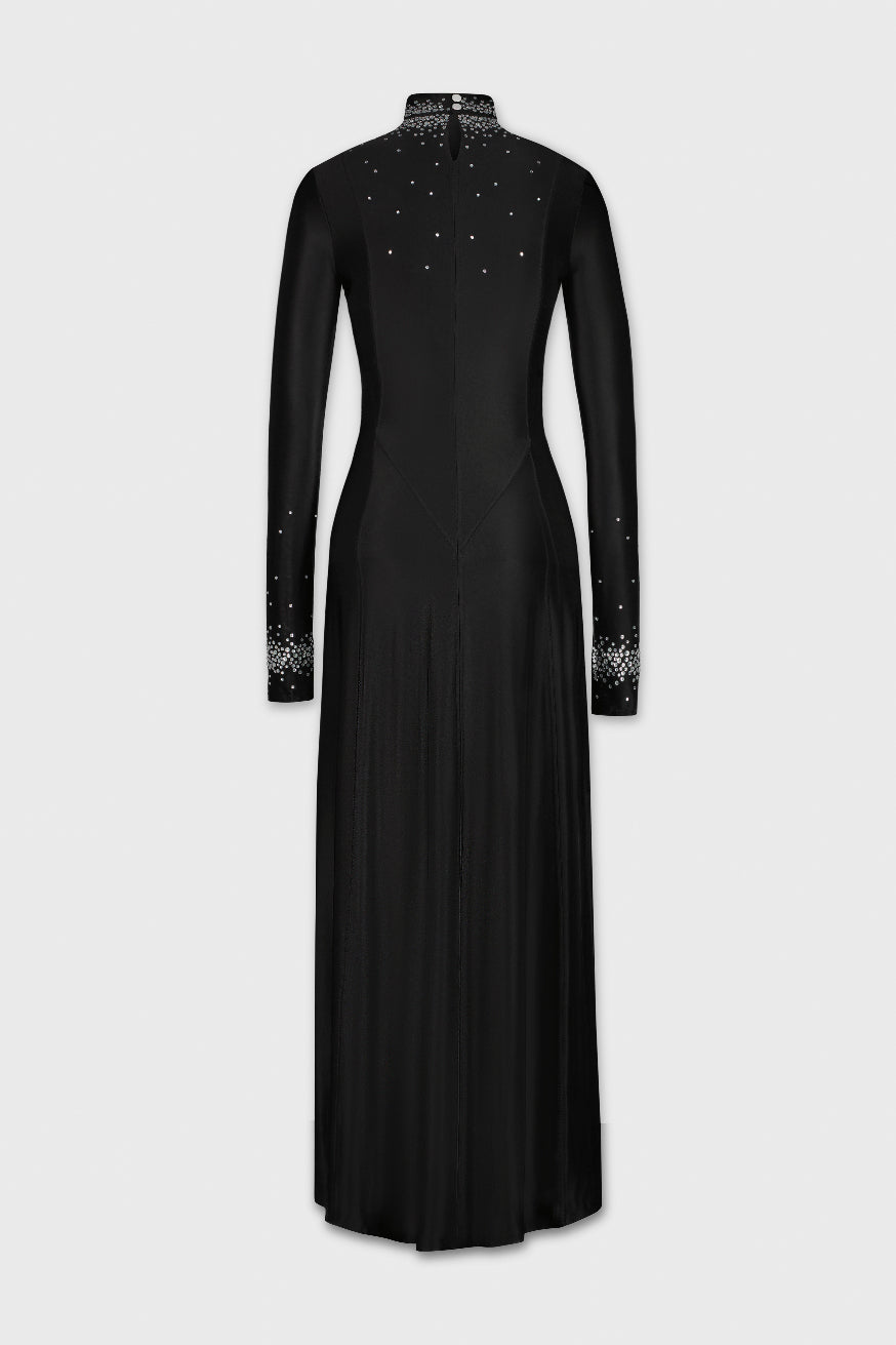 Robe longue à strass - Black
