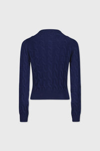 Cardigan à breloque en laine - Navy
